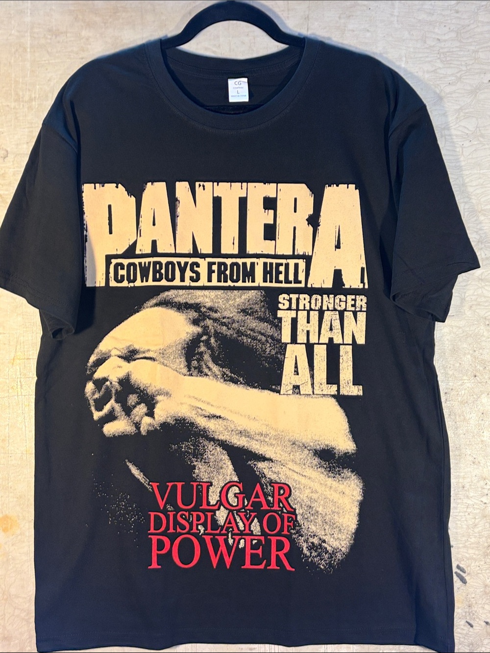 Men's Black Pantera 'Vulgar Display of Power' Graphic Tee